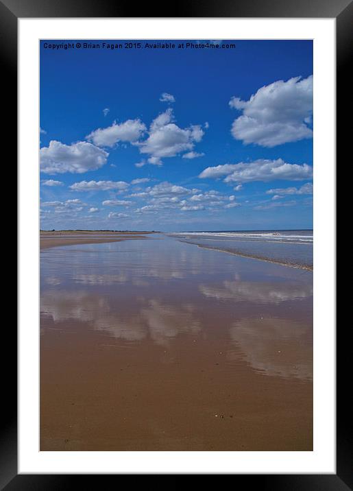  Reflections in the sand Framed Mounted Print by Brian Fagan