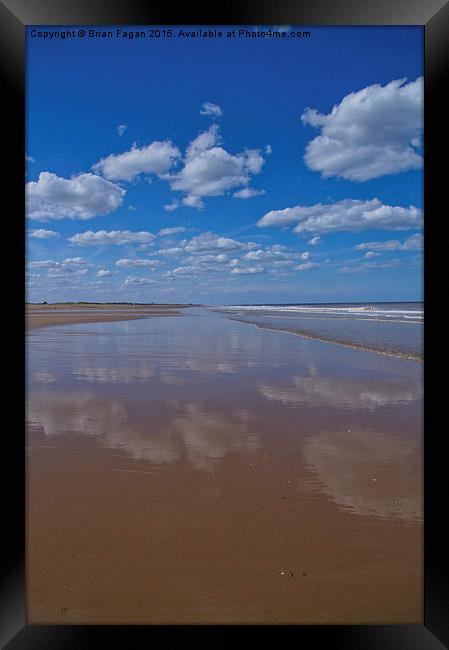  Reflections in the sand Framed Print by Brian Fagan