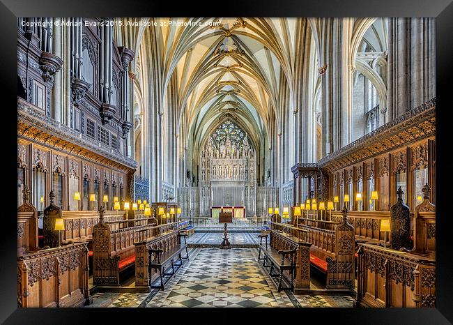 Cathedral Aisle Framed Print by Adrian Evans