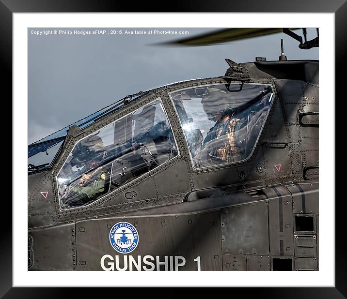 Apache AH1 Cabin Close-up (1)  Framed Mounted Print by Philip Hodges aFIAP ,