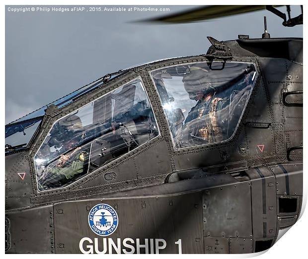 Apache AH1 Cabin Close-up (1)  Print by Philip Hodges aFIAP ,