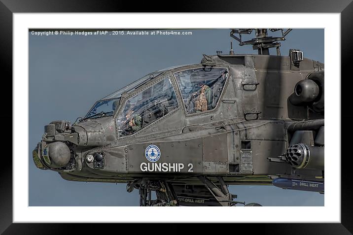 Apache AH1 Cabin Close-up (2)   Framed Mounted Print by Philip Hodges aFIAP ,