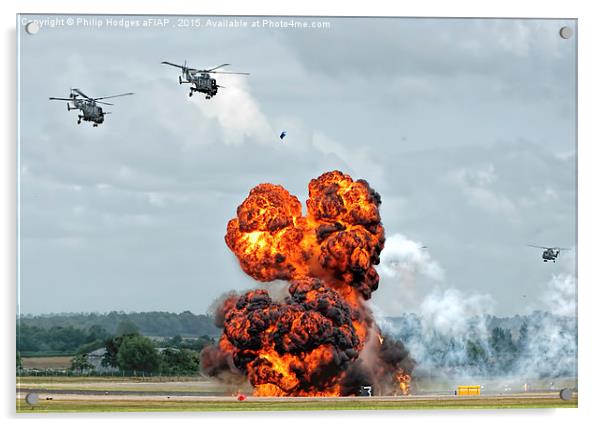 Yeovilton Airshow Commando Assault 2015   Acrylic by Philip Hodges aFIAP ,