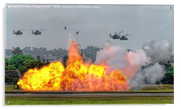 Yeovilton Airshow Commando Assault 2015 (2)  Acrylic by Philip Hodges aFIAP ,