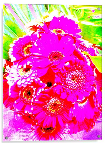 Purple Flower Acrylic by Tom Martin