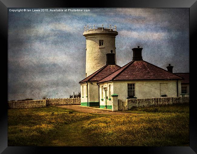  Nash Point Lighthouse Low Tower Framed Print by Ian Lewis