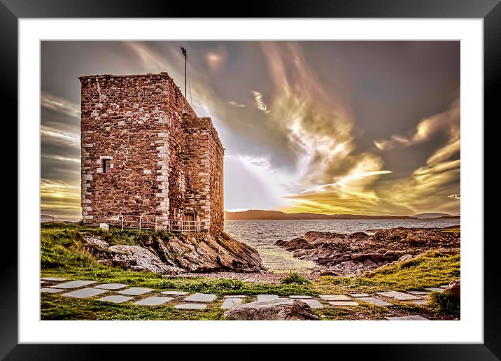 Castle at Portencross  Framed Mounted Print by Valerie Paterson