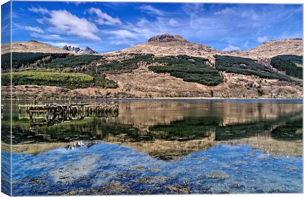 Loch Long Reflection Canvas Print by Valerie Paterson