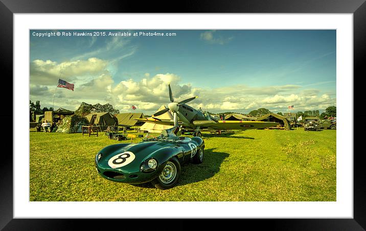  D type Jag  Framed Mounted Print by Rob Hawkins