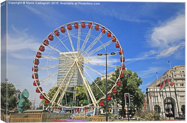   The Observation Wheel  Canvas Print by Marie Castagnoli