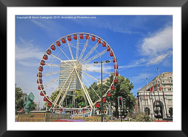   The Observation Wheel  Framed Mounted Print by Marie Castagnoli