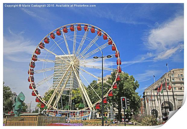   The Observation Wheel  Print by Marie Castagnoli
