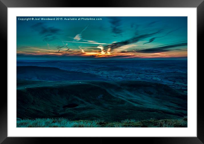  Sunset From Pen Y Fan Brecon Beacons Framed Mounted Print by Joel Woodward