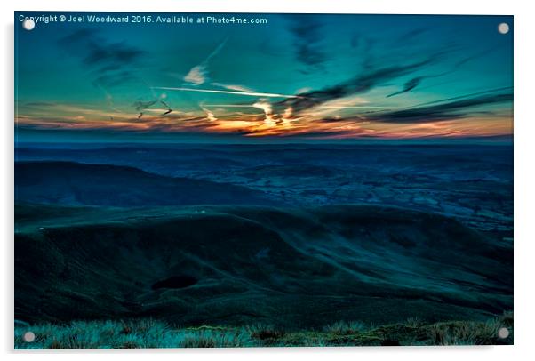  Sunset From Pen Y Fan Brecon Beacons Acrylic by Joel Woodward