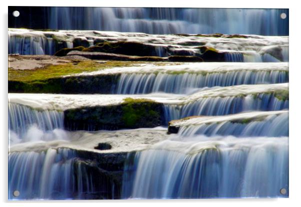 Aysgarth Lower Falls. Acrylic by Karl Butler