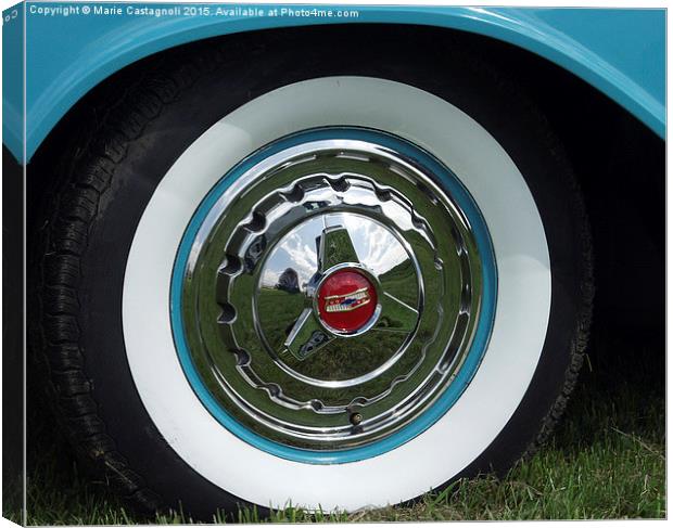  50's white wall Tyres Canvas Print by Marie Castagnoli