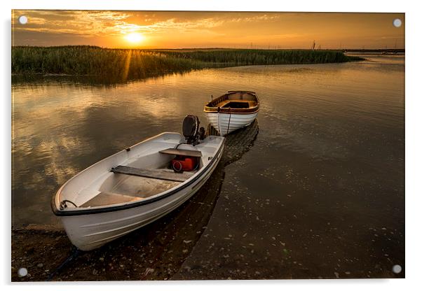  Norfolk sunset Acrylic by Chris Lewis