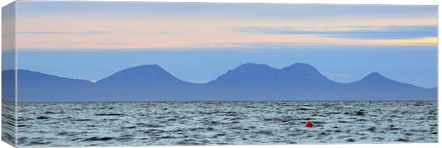 Isle of Jura at Sunset Canvas Print by Maria Gaellman