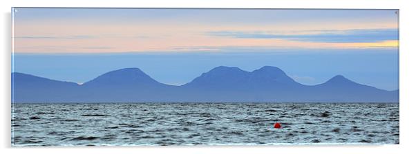 Isle of Jura at Sunset Acrylic by Maria Gaellman