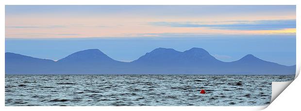 Isle of Jura at Sunset Print by Maria Gaellman