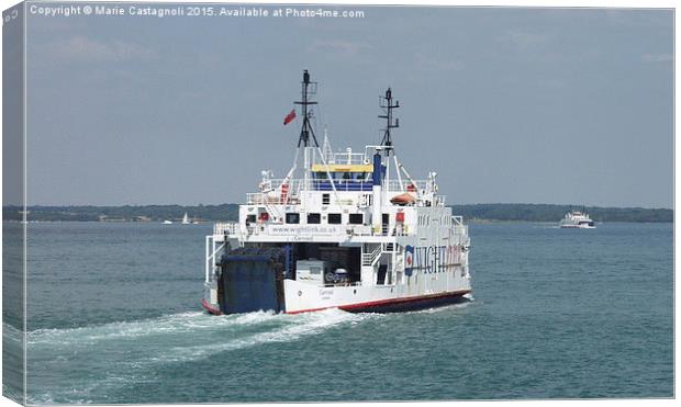  Isle Of White Ferry Canvas Print by Marie Castagnoli