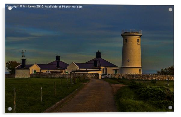 Sunset At Nash Point Lighthouse Acrylic by Ian Lewis