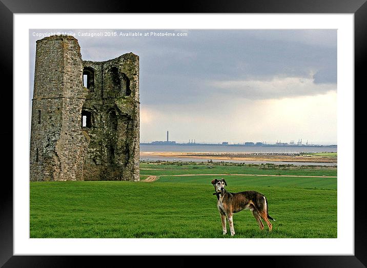  A Kings Dog & He's Castle Framed Mounted Print by Marie Castagnoli