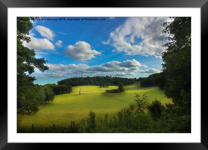 A beautiful landscape of the British countryside Framed Mounted Print by Fabrizio Malisan