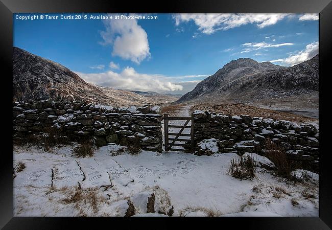  Winter's Gate Framed Print by Taron Curtis