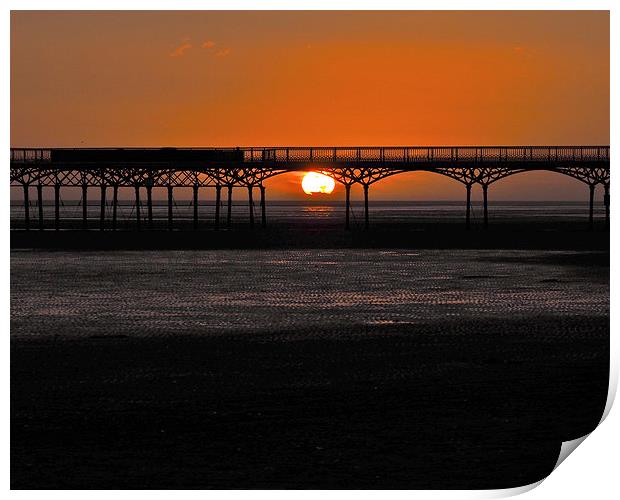  St Annes Pier Print by Victor Burnside