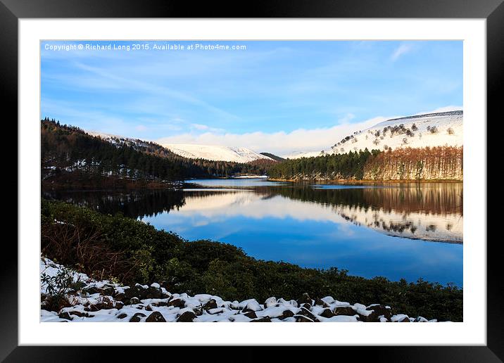  Cool Winter Reflections Framed Mounted Print by Richard Long