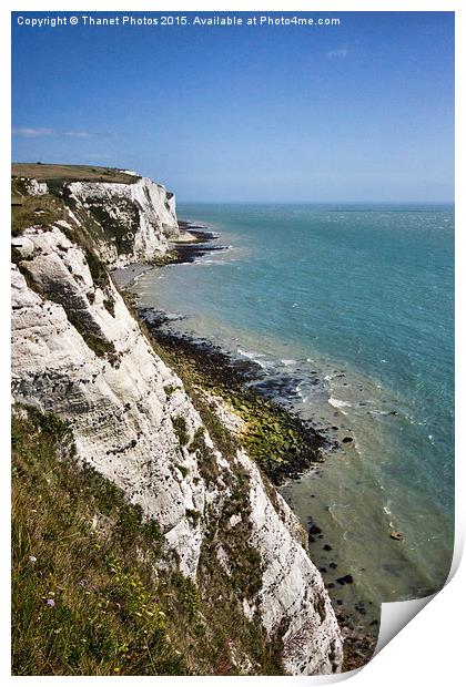  The White cliffs of Dover Print by Thanet Photos