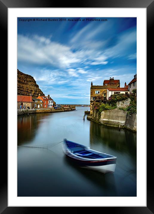 "Leading Light", Staithes Framed Mounted Print by Richard Burdon