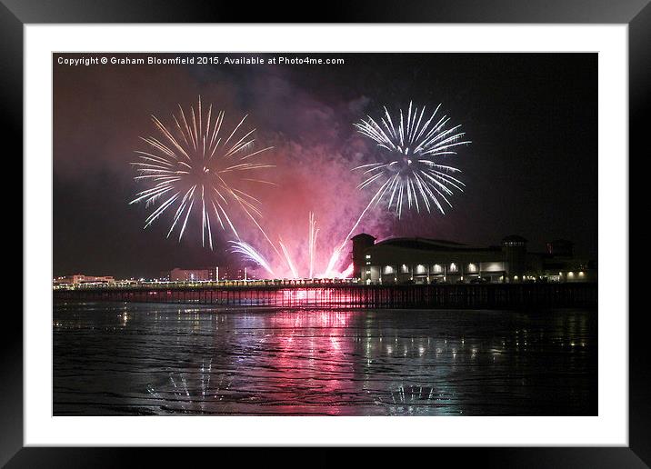  Fireworks at Weston Super Mare Framed Mounted Print by Graham Bloomfield