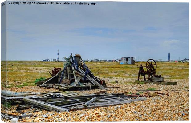  Dungeness  Kent Canvas Print by Diana Mower