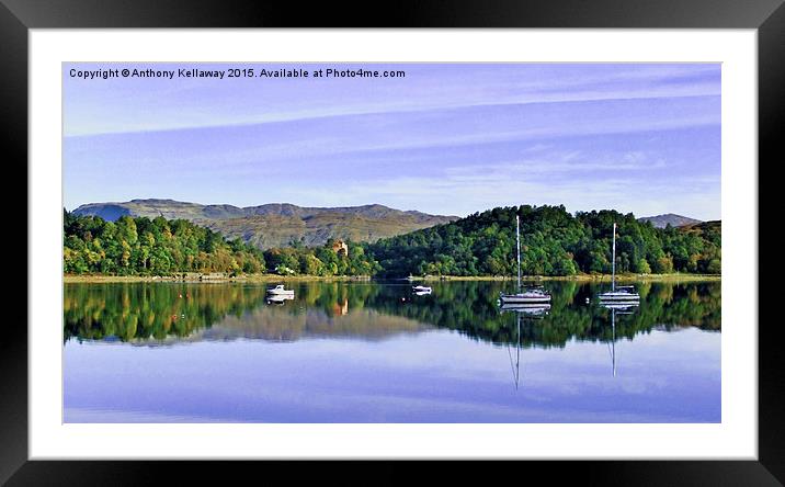  LOCHALINE REFLECTIONS Framed Mounted Print by Anthony Kellaway