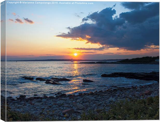 Newport Rhode Island sunset Canvas Print by Marianne Campolongo
