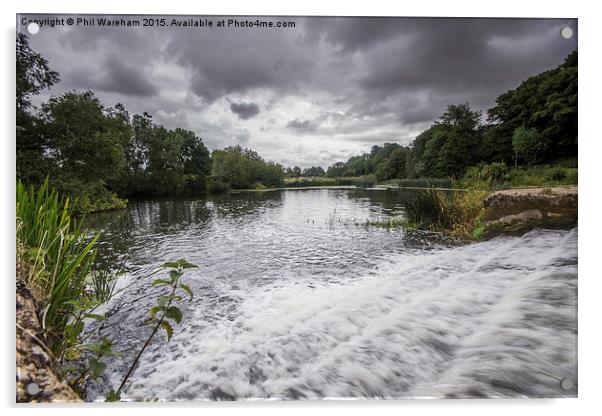 River Stour Sturminster Newton Acrylic by Phil Wareham