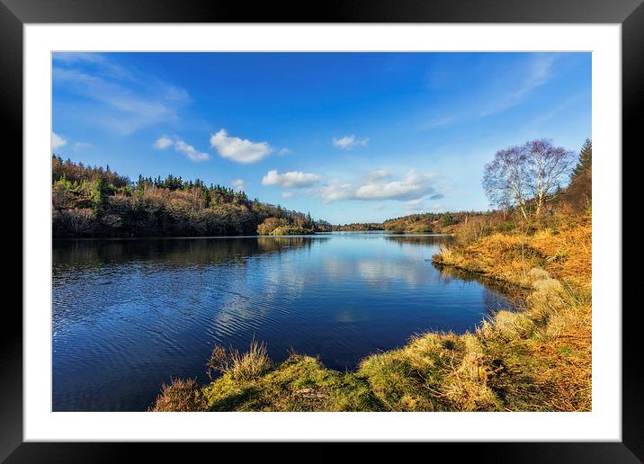 Lake Above The Village  Framed Mounted Print by Ian Mitchell