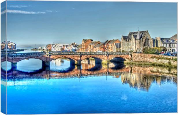 River Ayr  Canvas Print by Valerie Paterson