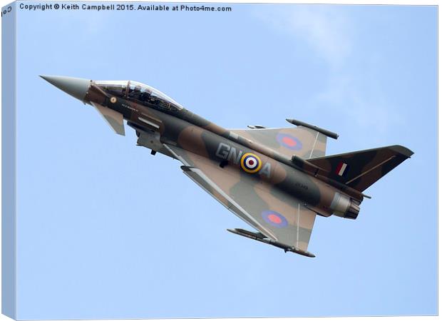 RAF Typhoon ZK349 Canvas Print by Keith Campbell