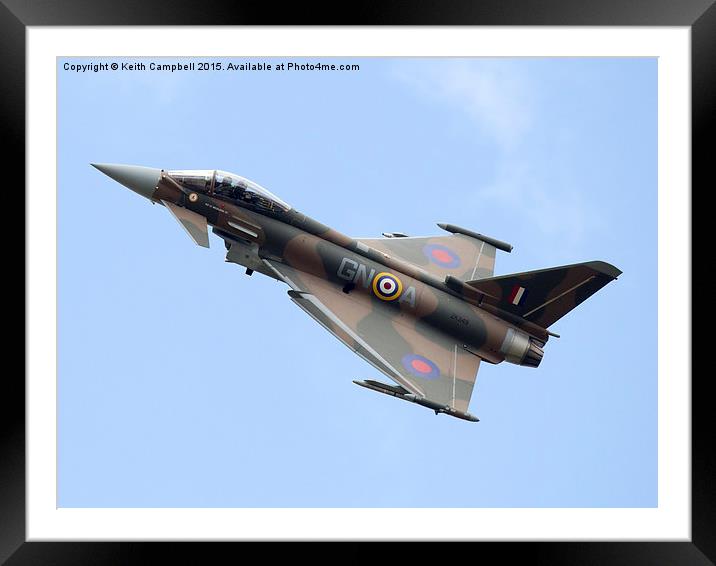 RAF Typhoon ZK349 Framed Mounted Print by Keith Campbell