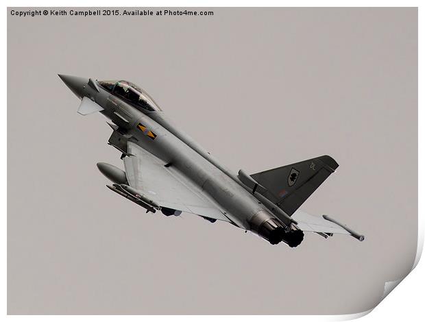 RAF Typhoon ZJ292 Print by Keith Campbell