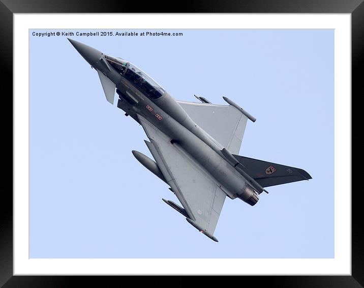  RAF Typhoon ZJ805 Framed Mounted Print by Keith Campbell