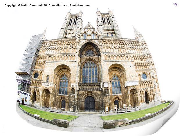  Lincoln Cathedral - colour version. Print by Keith Campbell