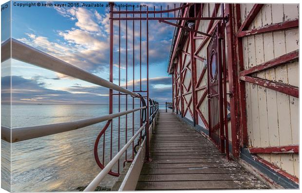  Entrance To The Pier Canvas Print by keith sayer