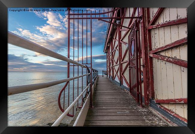  Entrance To The Pier Framed Print by keith sayer