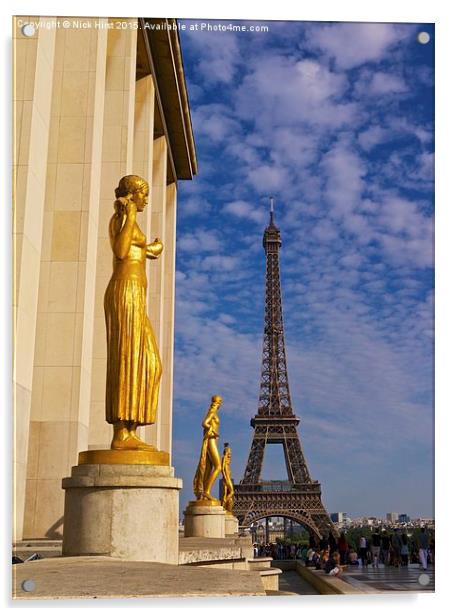  Eiffel Tower Acrylic by Nick Hirst