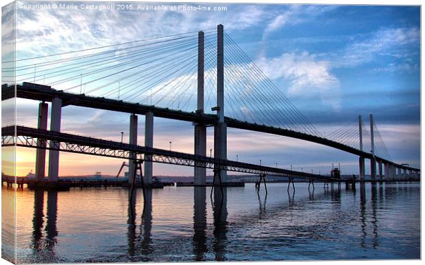  The Queen Elizabeth bridge  Canvas Print by Marie Castagnoli