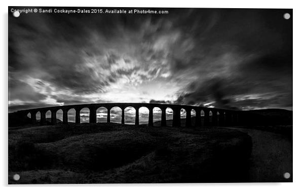  Eerie, Atmospheric Ribblehead Viaduct Acrylic by Sandi-Cockayne ADPS